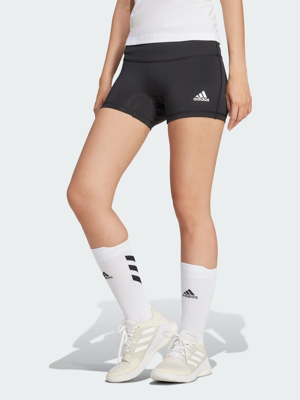 adidas Women's Black 4" Volleyball Shorts - Large